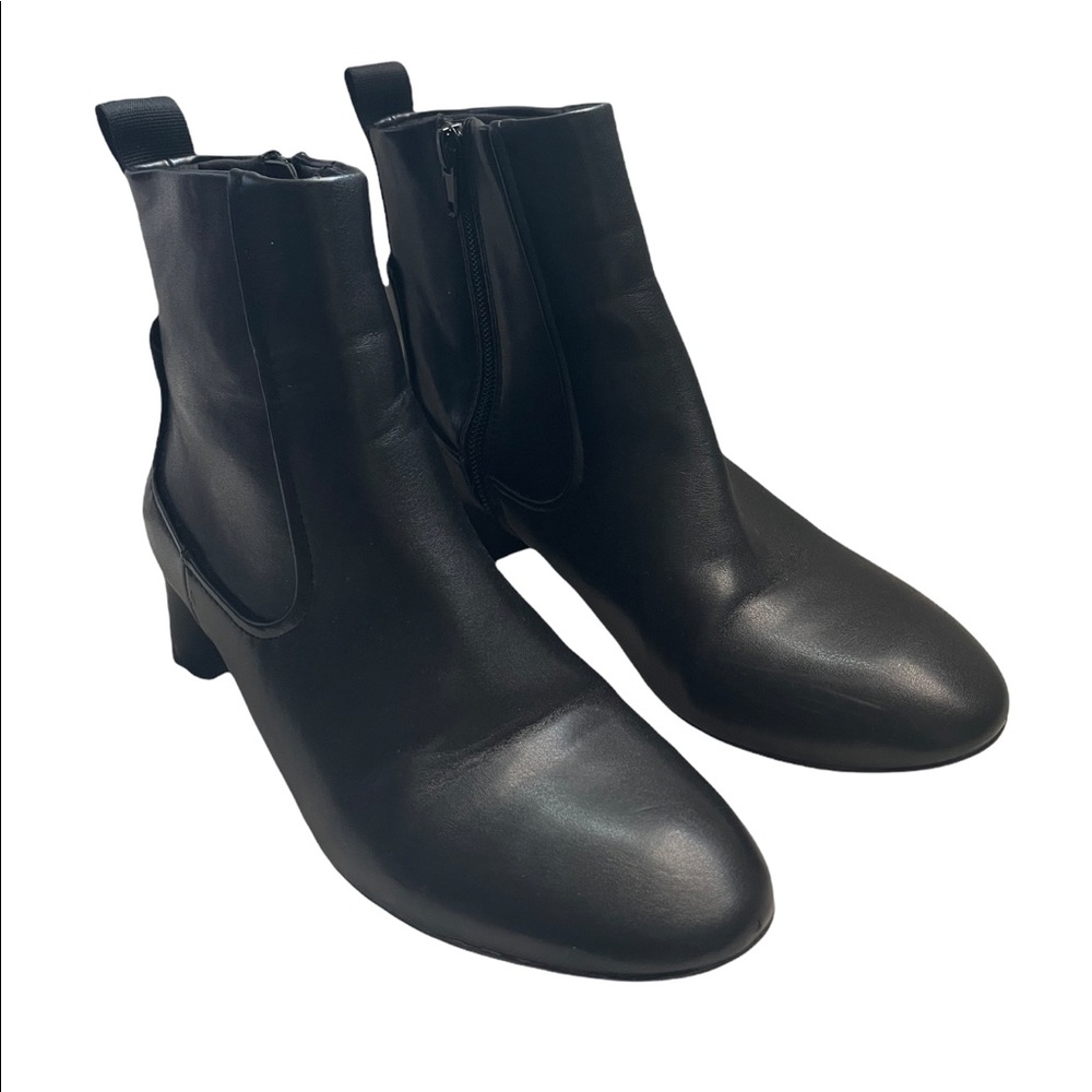 Zara women black healed boots